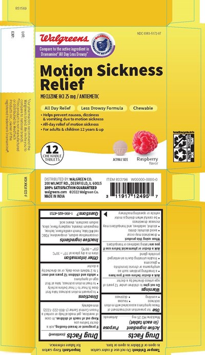 Walgreen Label (5172c 12bb Walgreens G Ifc R51569)